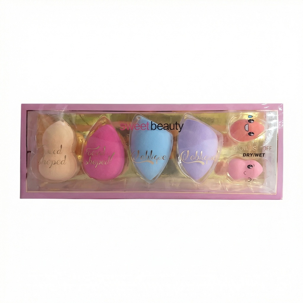 Colored sponge set - six pieces