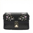 Textured Scarf Top Handle Bag