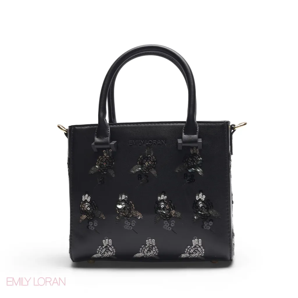 Emily Solid Embossed Tote Bag