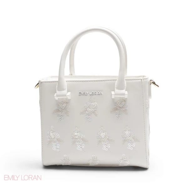 Emily Solid Embossed Tote Bag