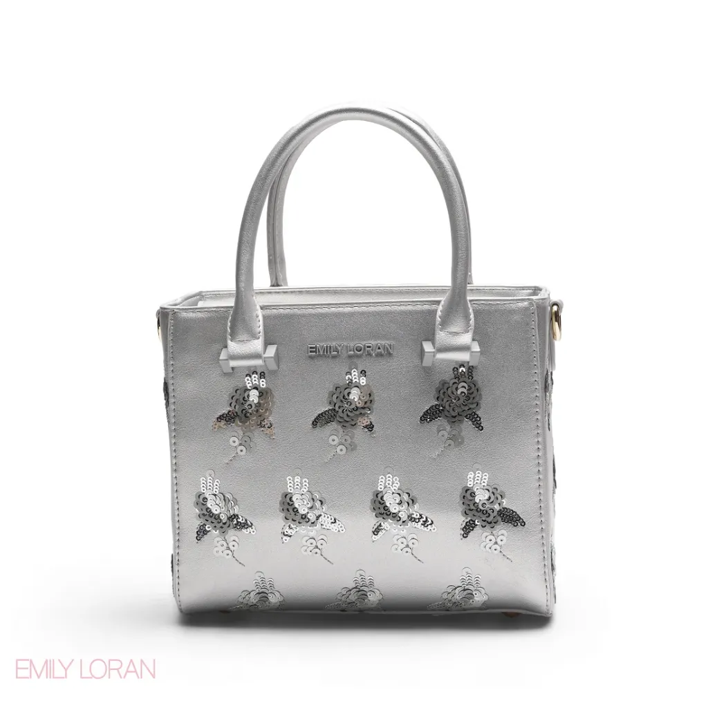 Emily Solid Embossed Tote Bag