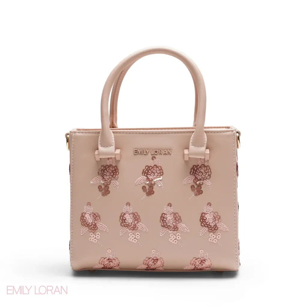Emily Solid Embossed Tote Bag