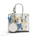 Floral Tote with Scarf & Round Pouch -Small