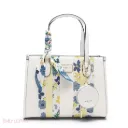 Floral Tote with Scarf & Round Pouch -Large