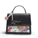 Satchel Bag With Butterfly Charm