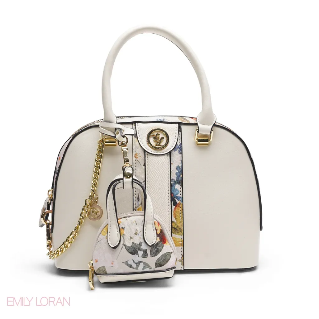 Dome Bag With Floral Print