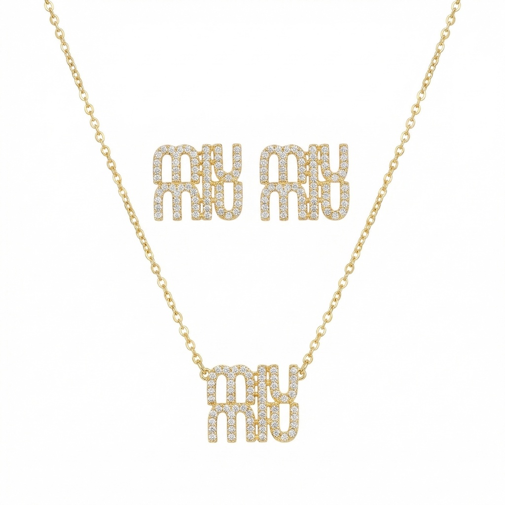 Miu Miu Big Necklace With Earrings