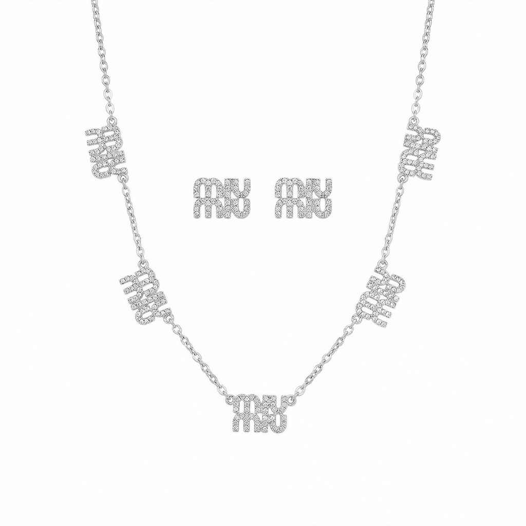 Miu Miu Small Necklace with Earrings