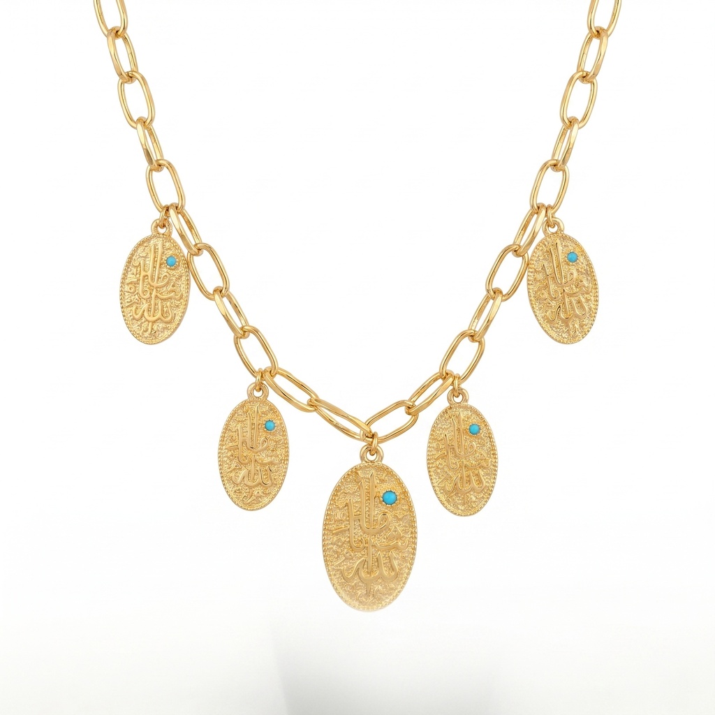 Turquoise "Mashallah" Necklace