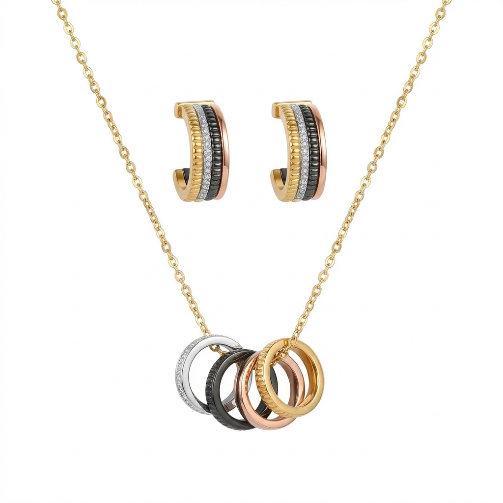 Boucheron Quatre Classique Necklace With Earrings