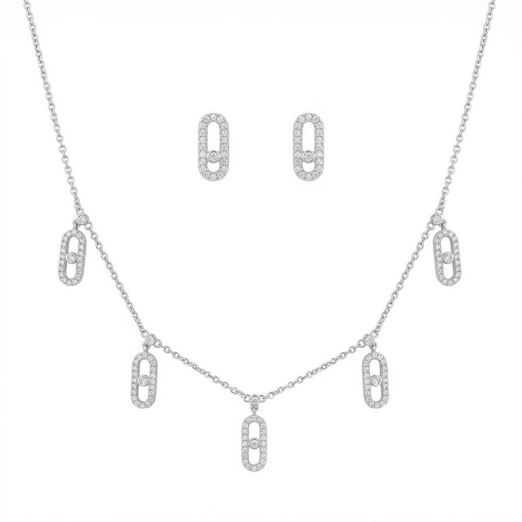 Messika Necklace with Earrings