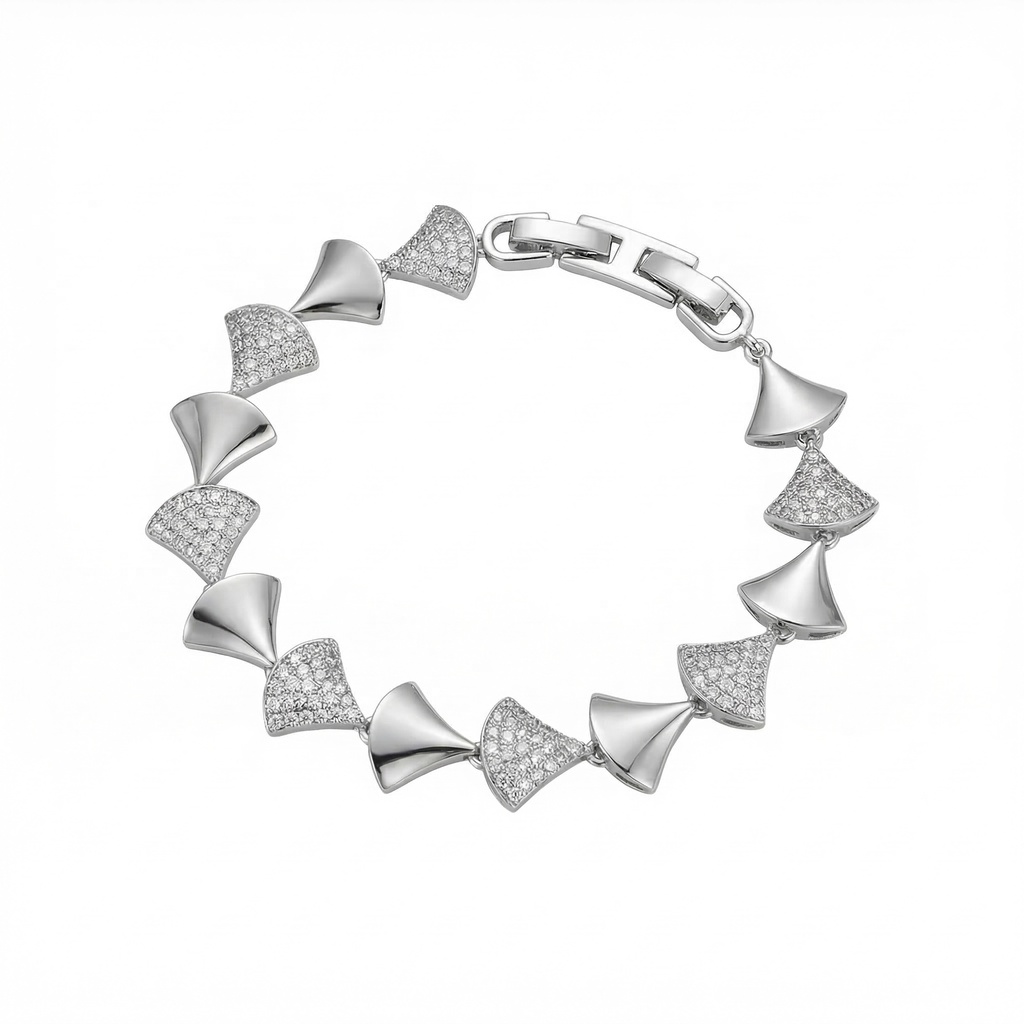 Pave Pyramid Bracelet