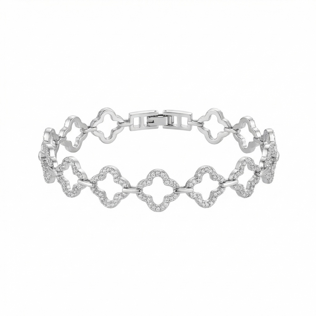 Clover Leaf Zirconia Bracelet