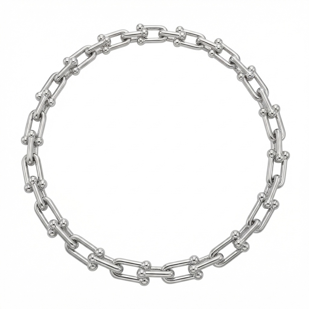Silver Lock Link Bracelet