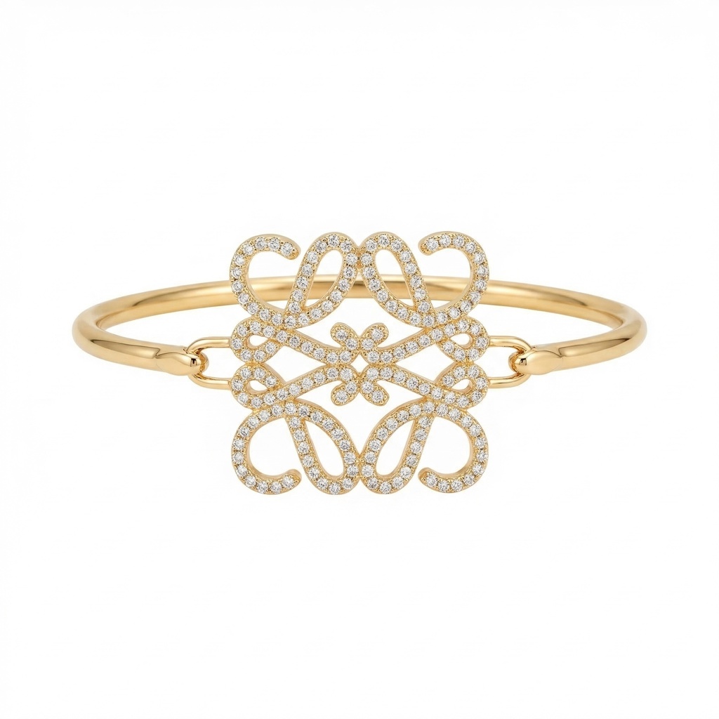 Loewe Style Diamond-Design Bracelet