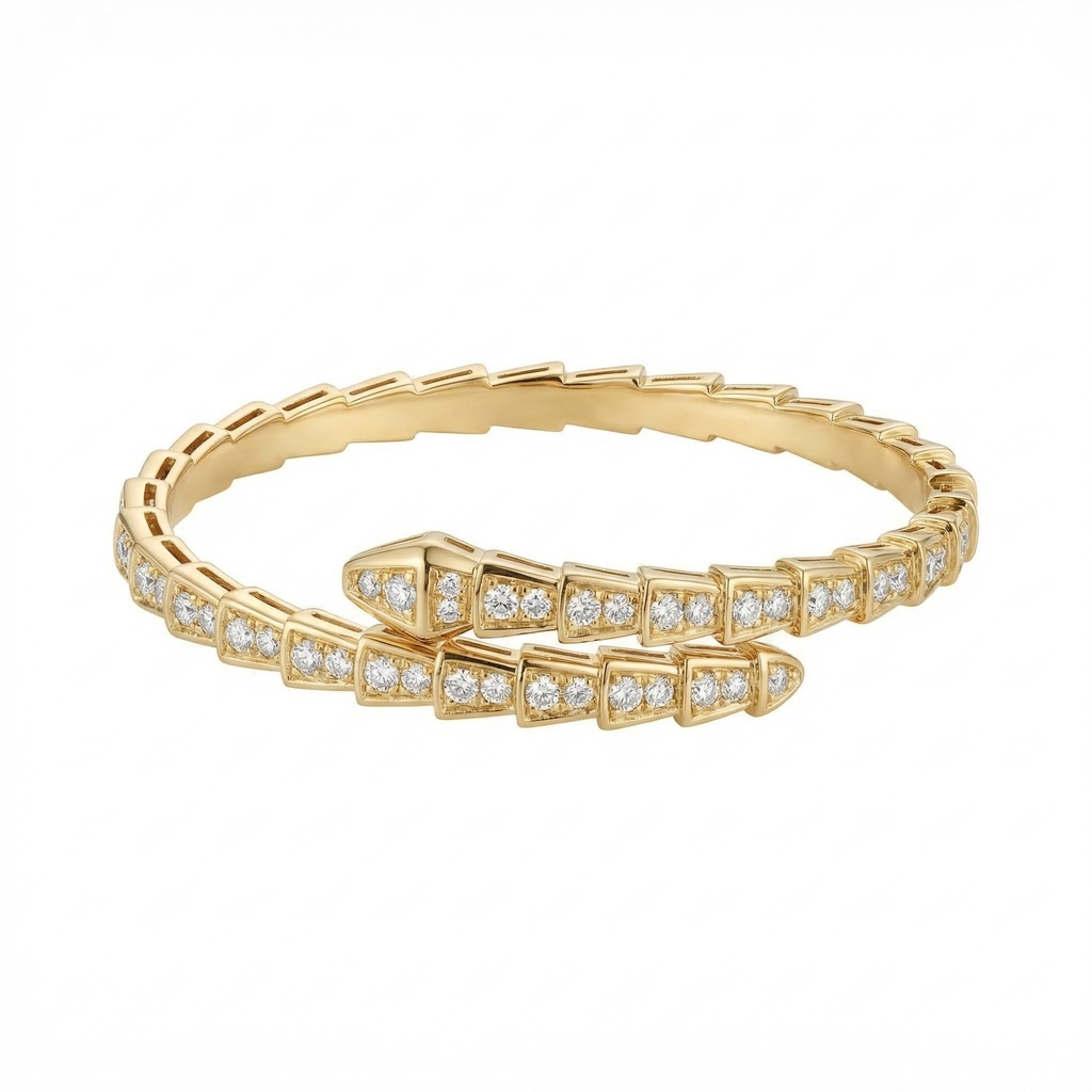 Anagram Bracelet with Zircon (Gold)