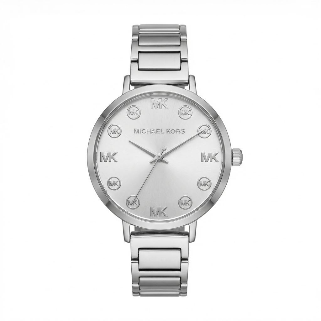 Addyson Silver-Tone Logo Watch