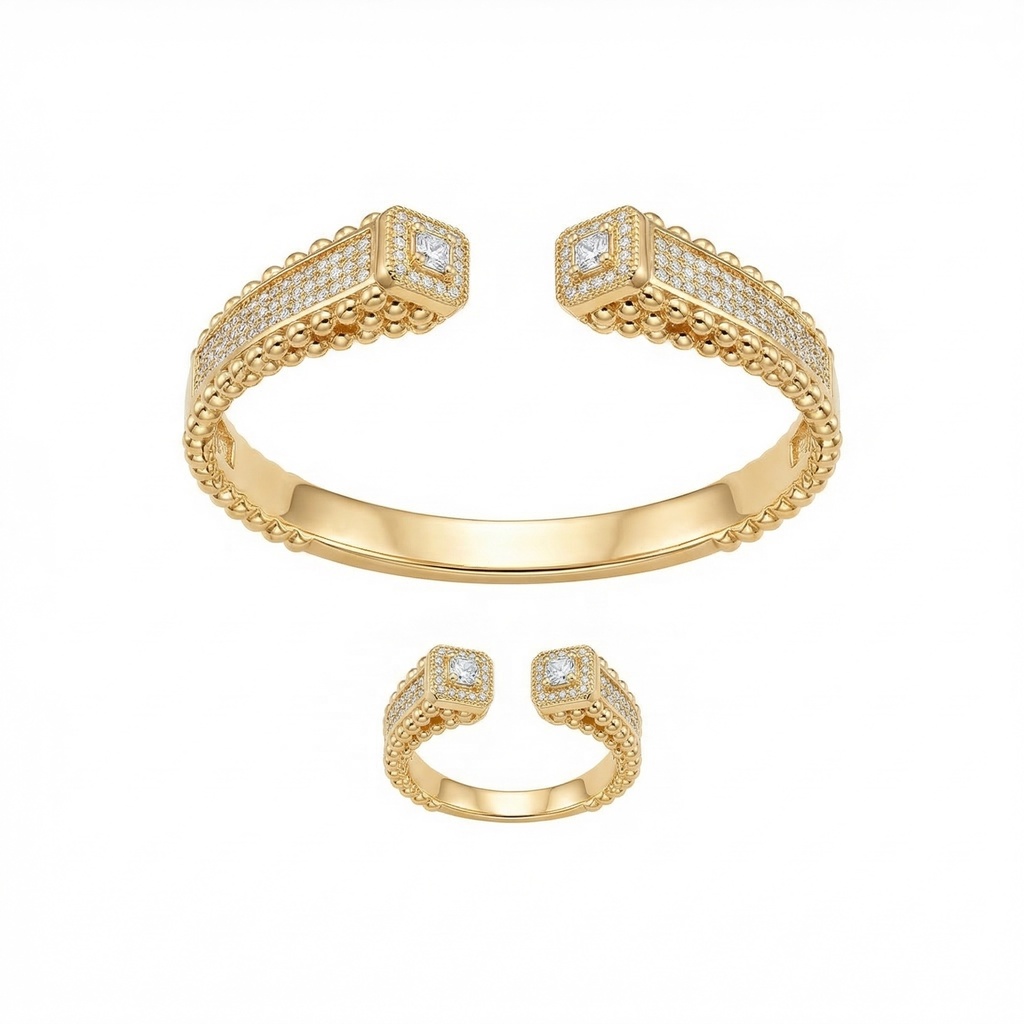 Royal Cuff Bracelet & Ring Set