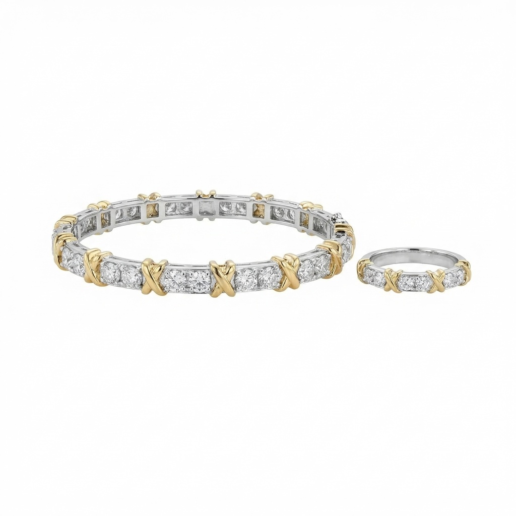 Sixteen Stone by Tiffany  Bracelet & Ring Set