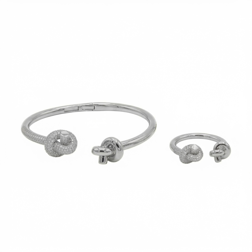 Infinity Double Knot Bracelet & Ring Set