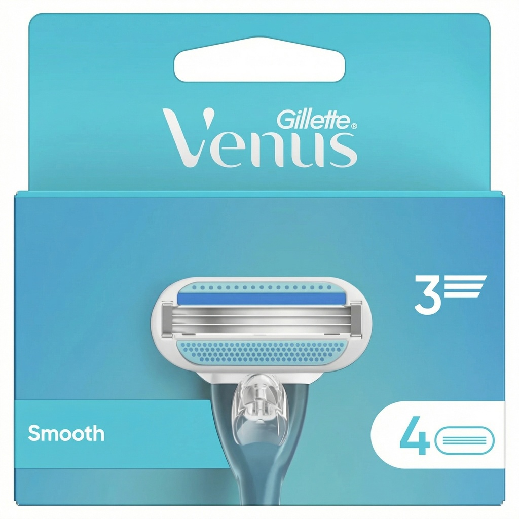 Gillette Venus Smooth Women's Razor Blade Refills -4ct