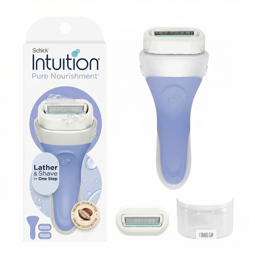 Schick Intuition  Women's Razor - 1 Razor Handle and 2 Refills