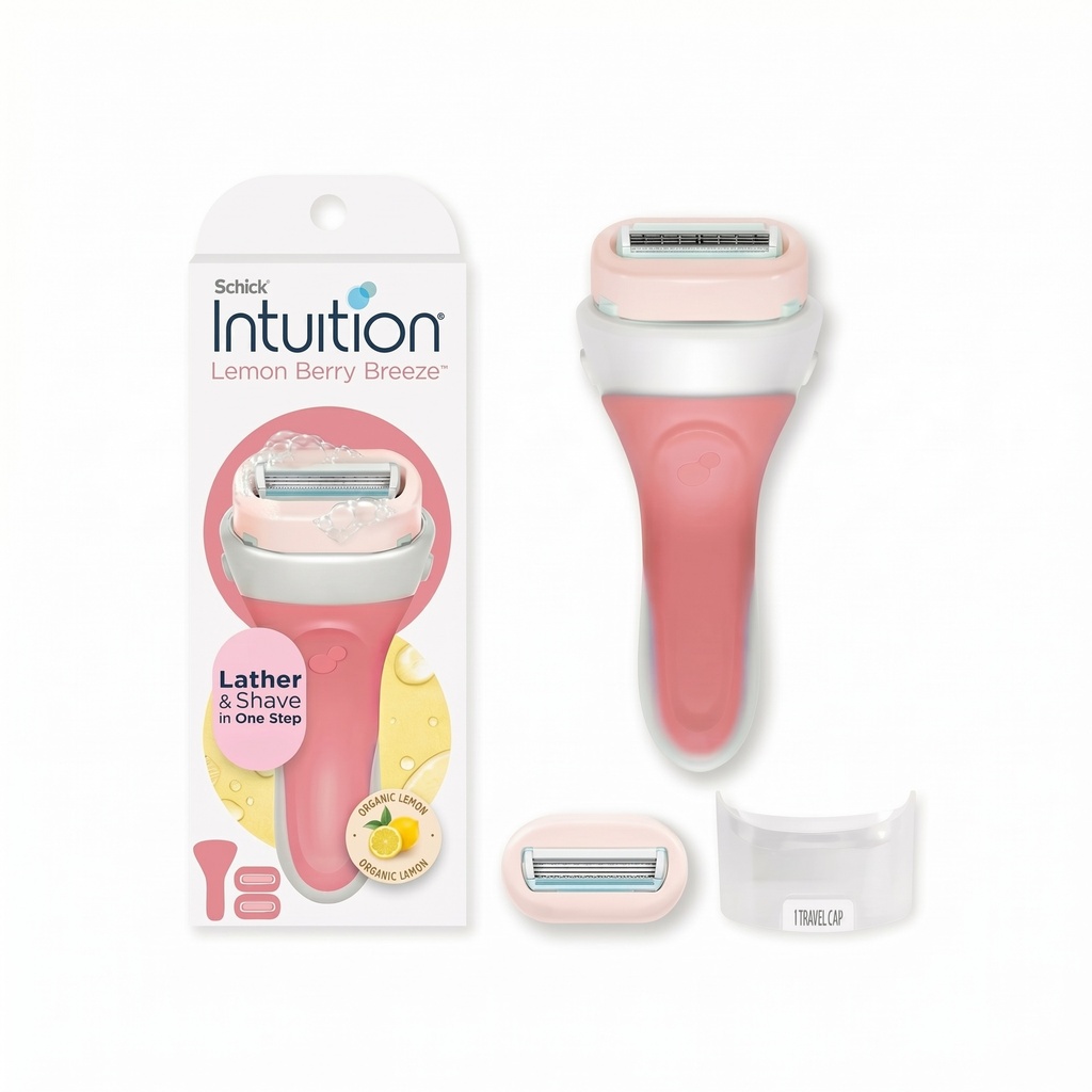 Schick Intuition  Women's Razor - 1 Razor Handle and 2 Refills