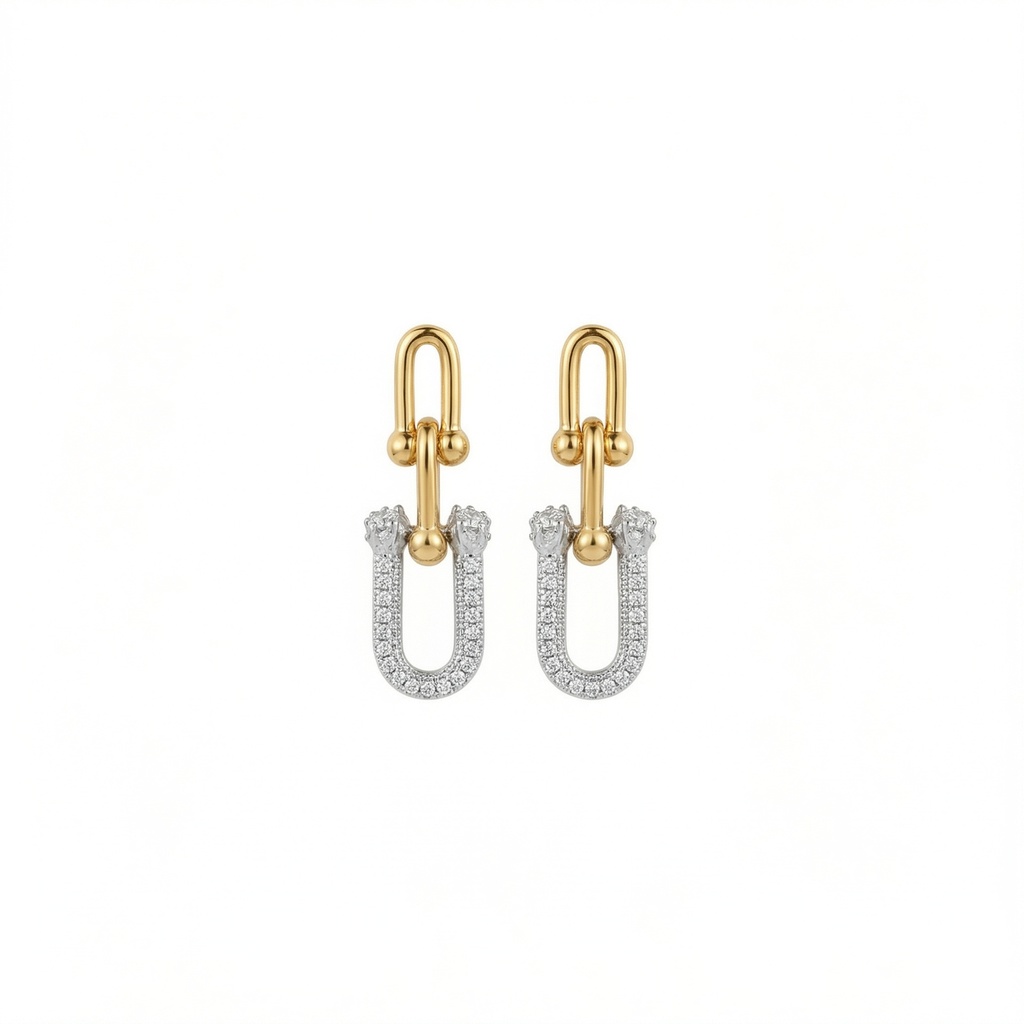 Tiffany & Co. HardWear Pavé Double Link Drop Earrings