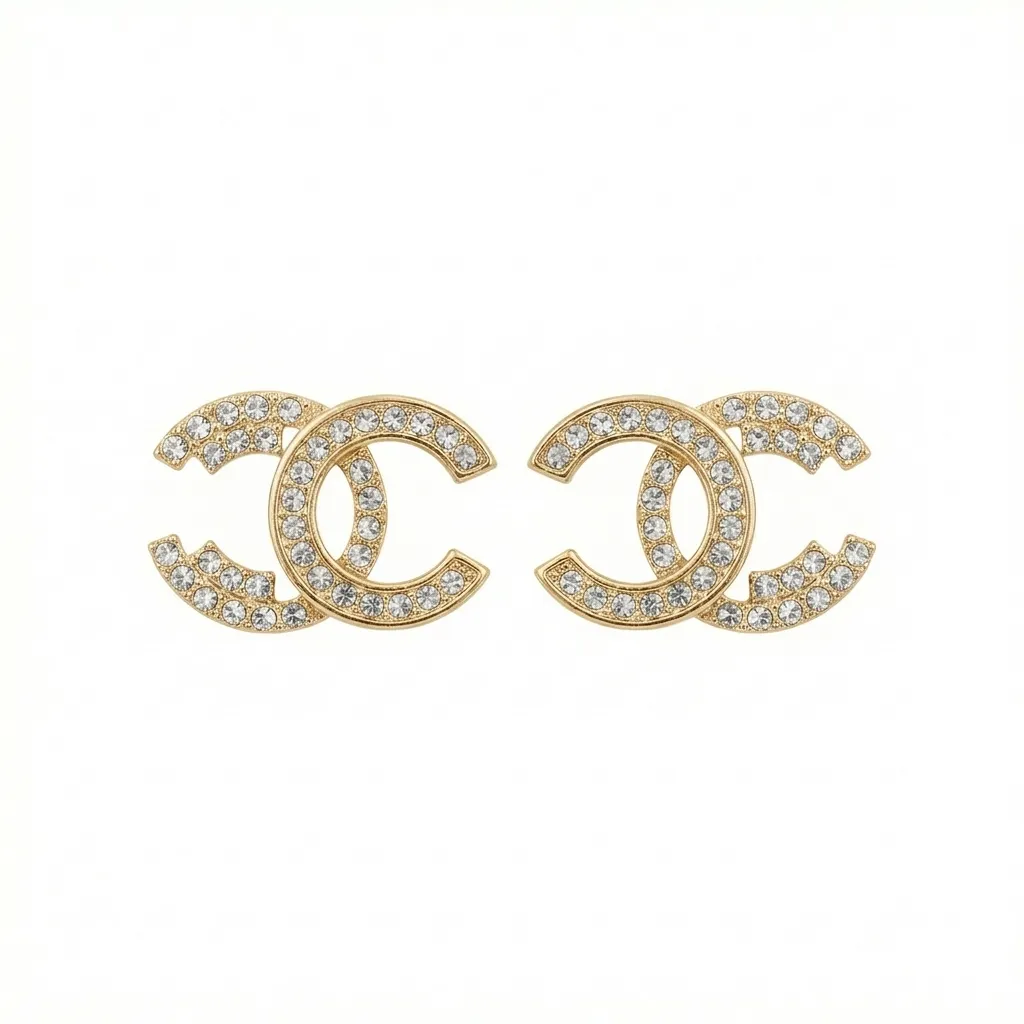 Chanel CC Logo Studs Earrings