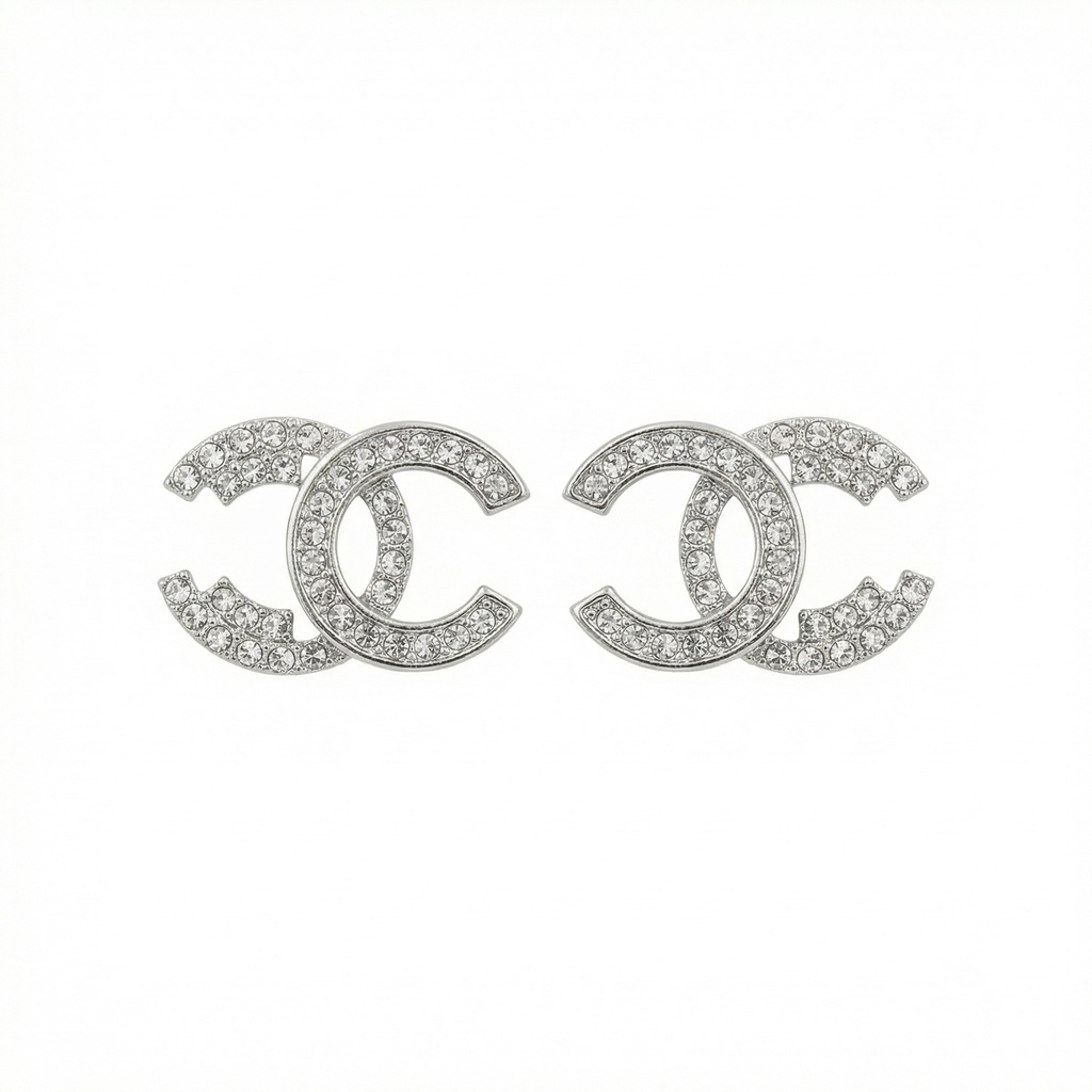 Chanel CC Logo Studs Earrings