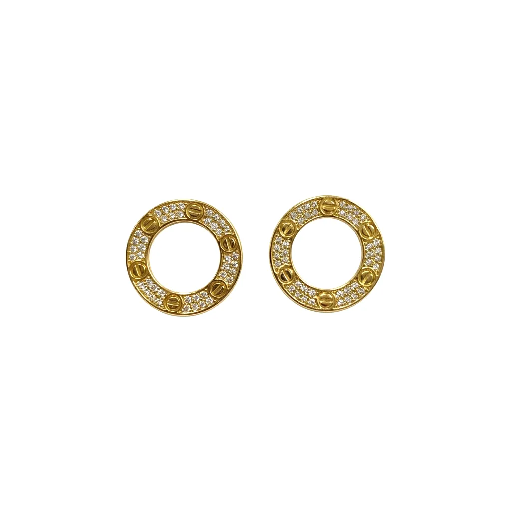 Cartier Circle LOVE Earrings