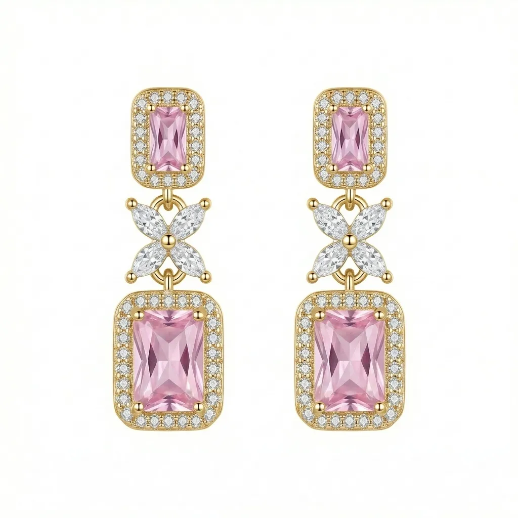 Pastel Blossom Dangle Earrings