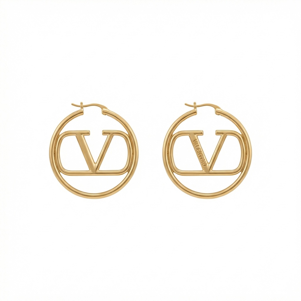 VLogo Gold-Tone Earrings