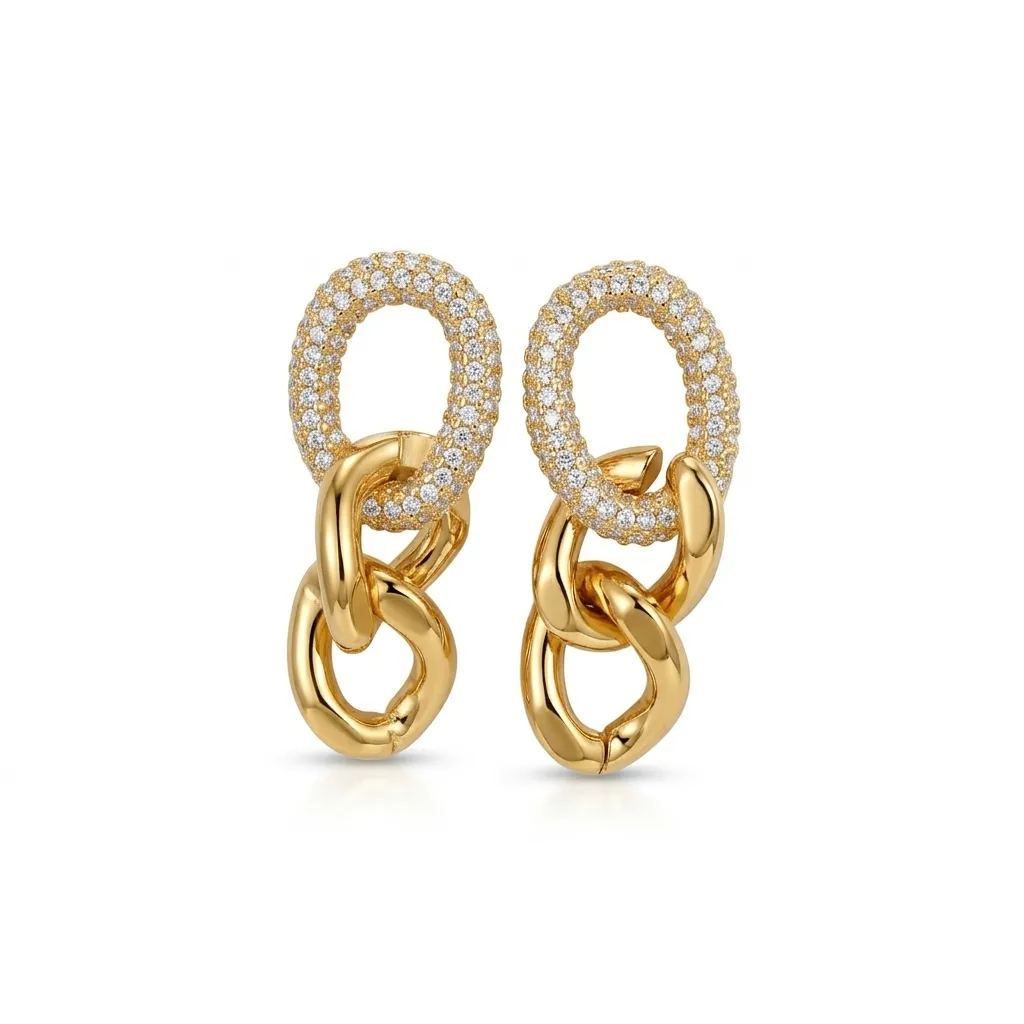 Pomellato Catene Link Diamond Earrings