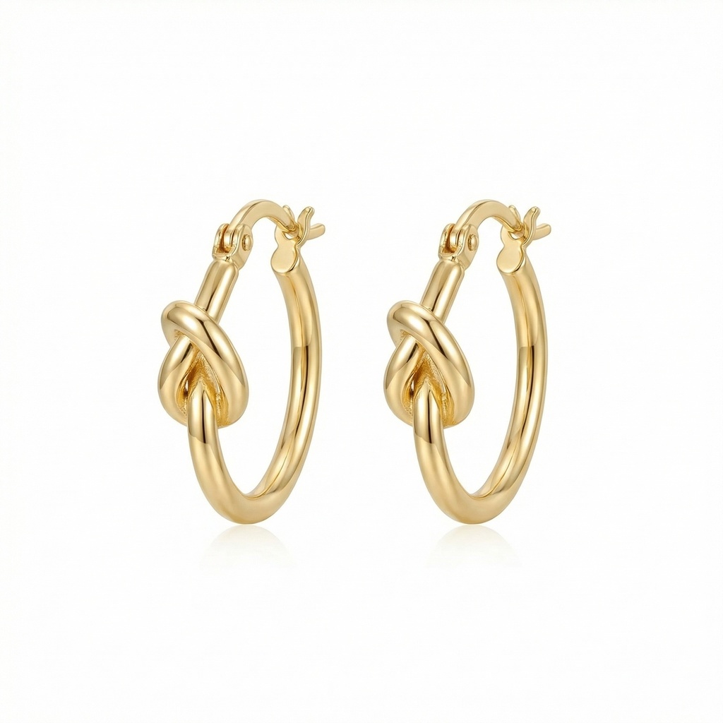 Knot Hoop Earrings