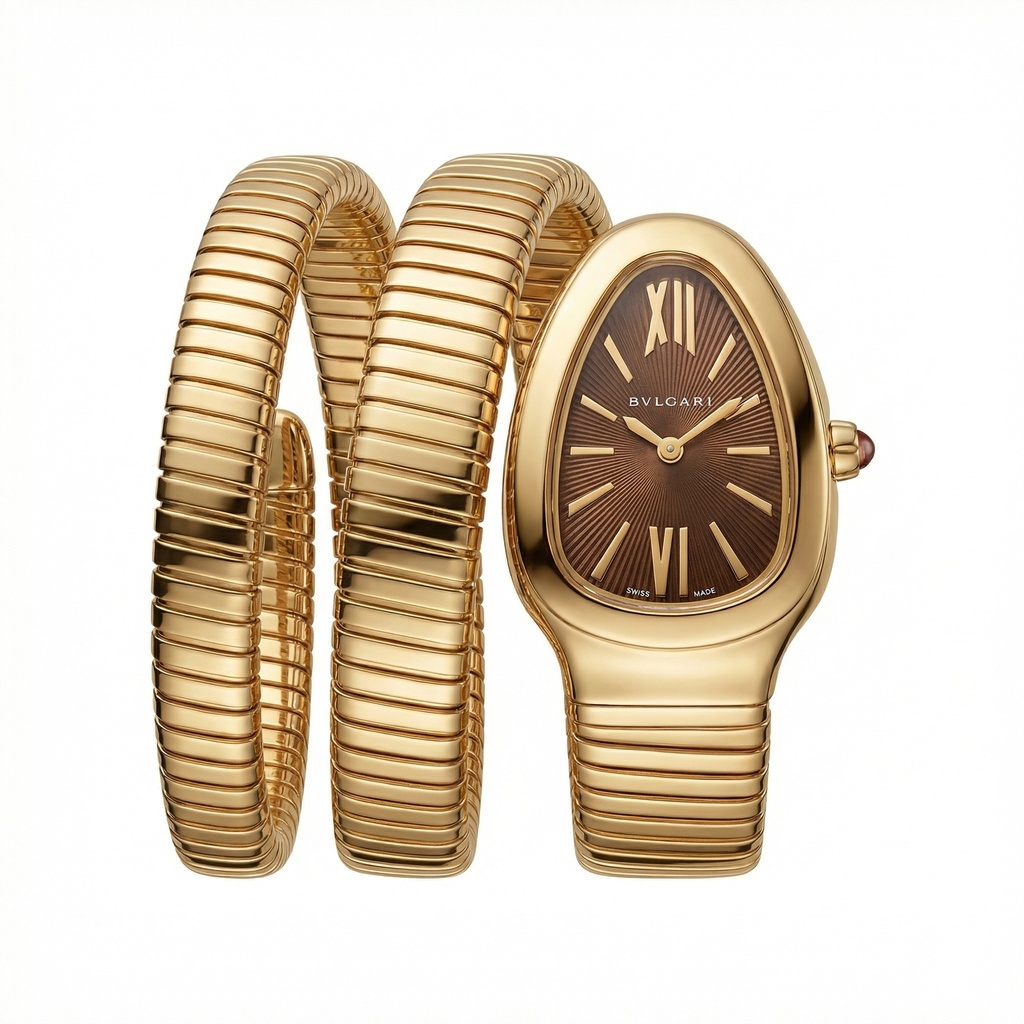 Bvlgari Serpenti Tubogas Double Spiral Gold Watch