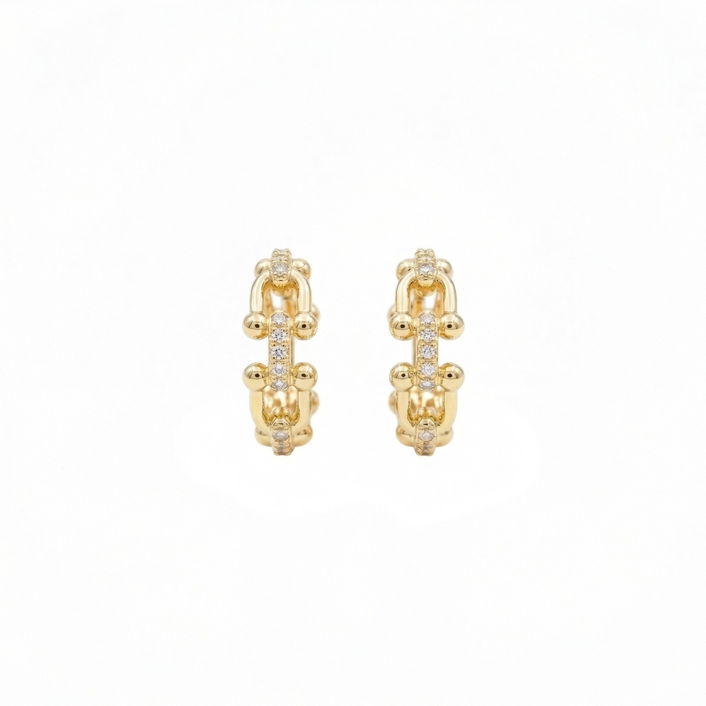 Tiffany HardWear Small Link Diamonds Earrings