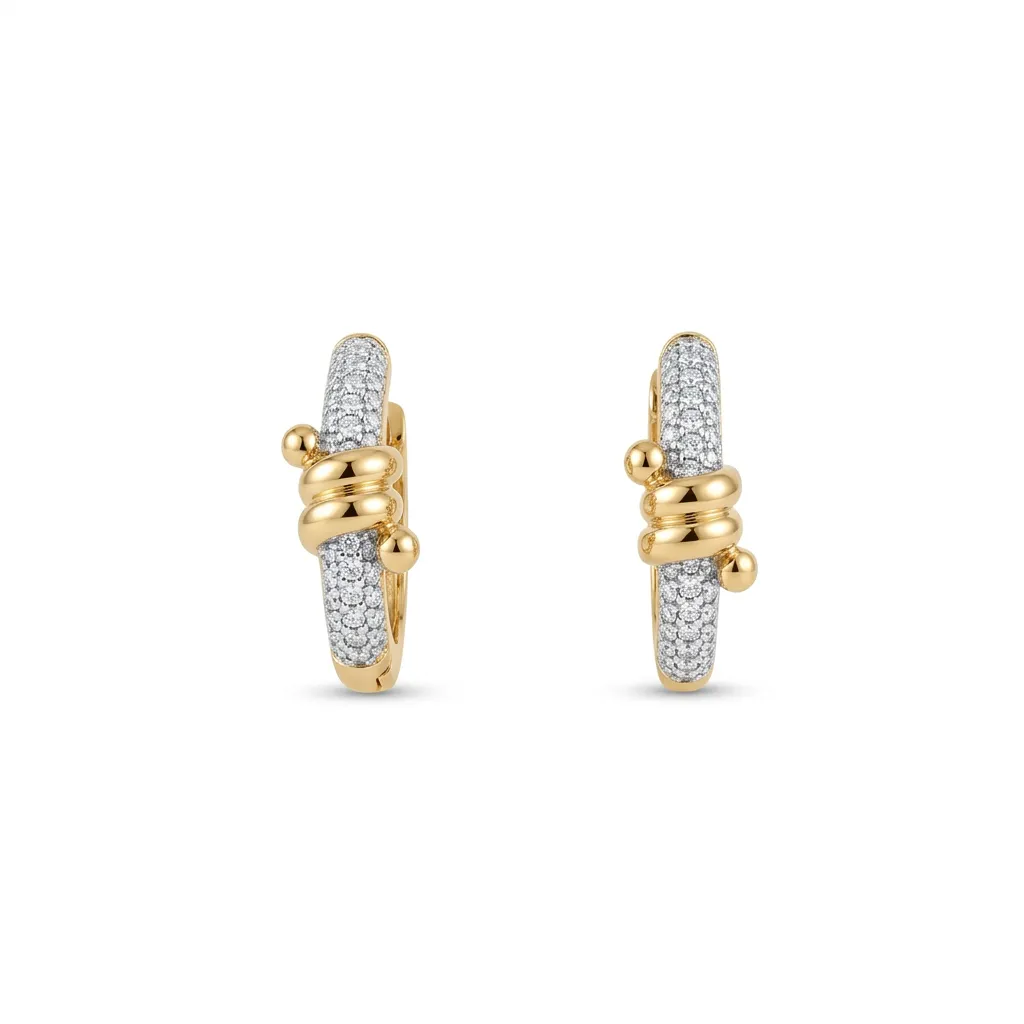 Etienne Aigner Knot Hoop Earrings