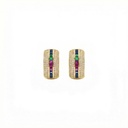 Rainbow Huggie Earrings