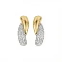 Diamond Pavé Droplet Hoop Earrings