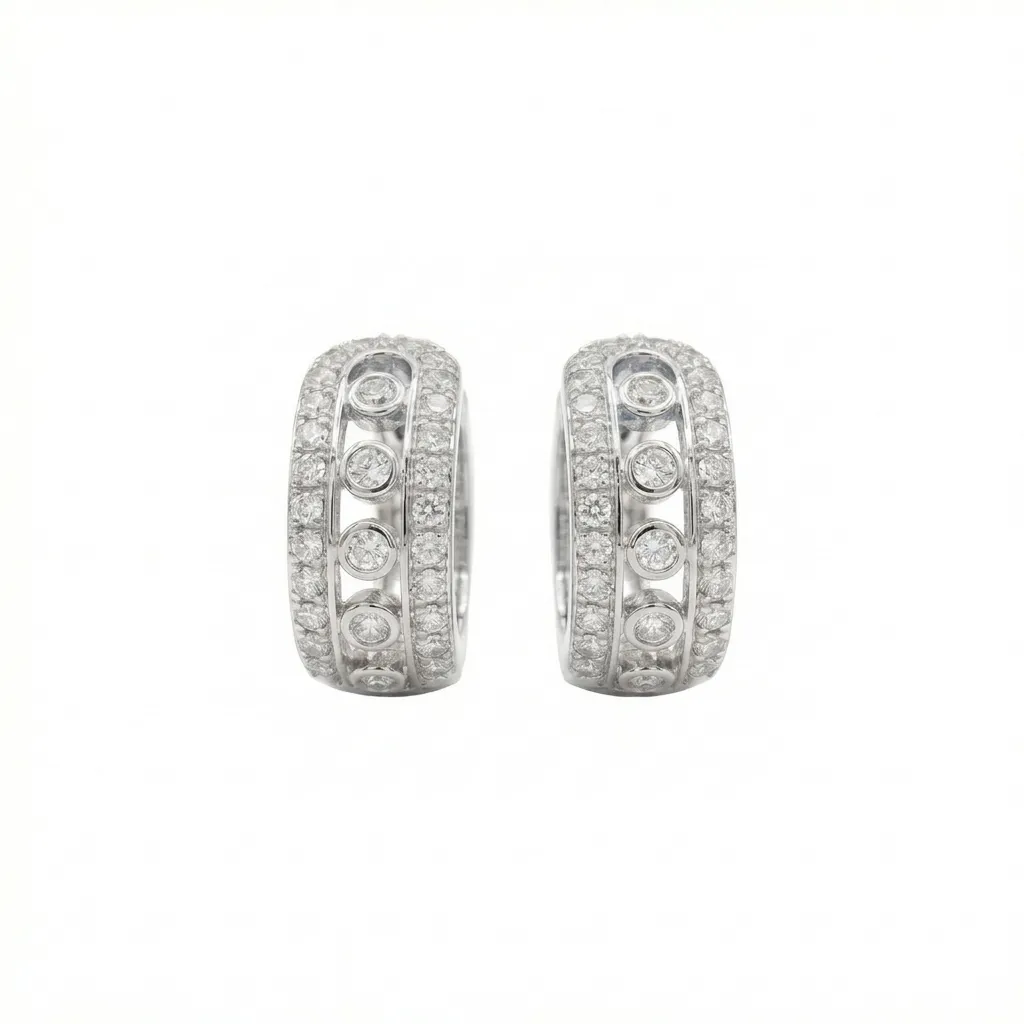 Messika Romane Multi-Row Diamond Earrings