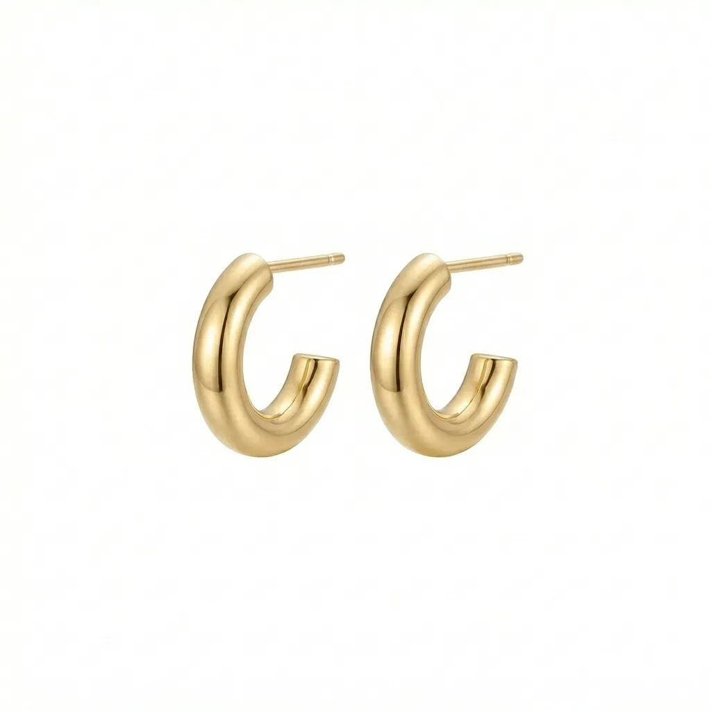 أقراط بولد الدائرية الفاخرة