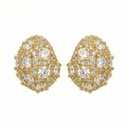 Intricate Diamond Lattice Egg Earrings