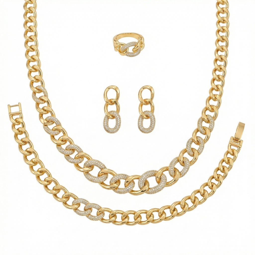 Monaco Interlocking Link Jewelry Set