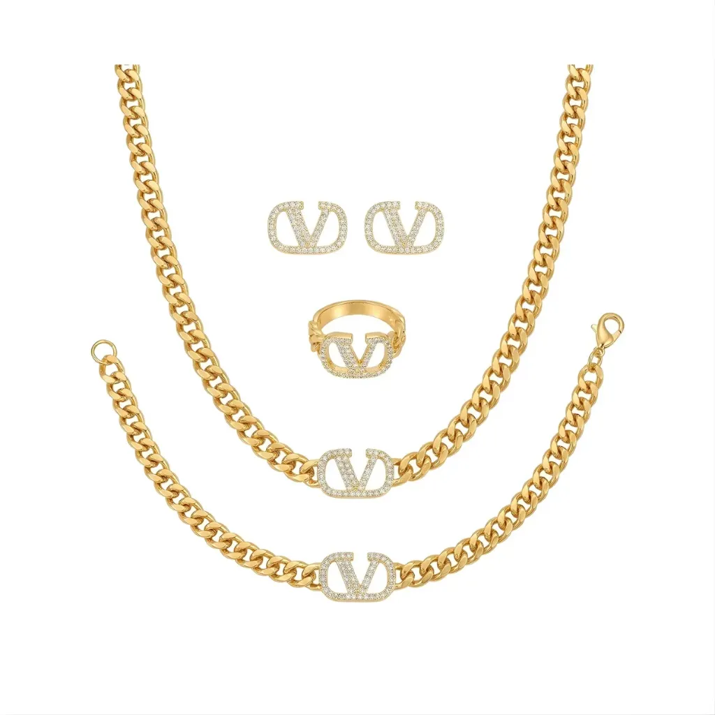 Valentino VLogo Crystal Pave Jewelry Set