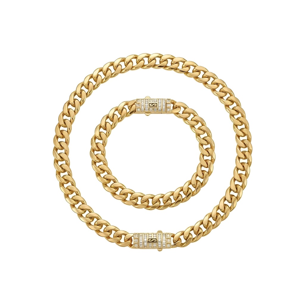 Iced Out Miami Cuban Jewelry Set