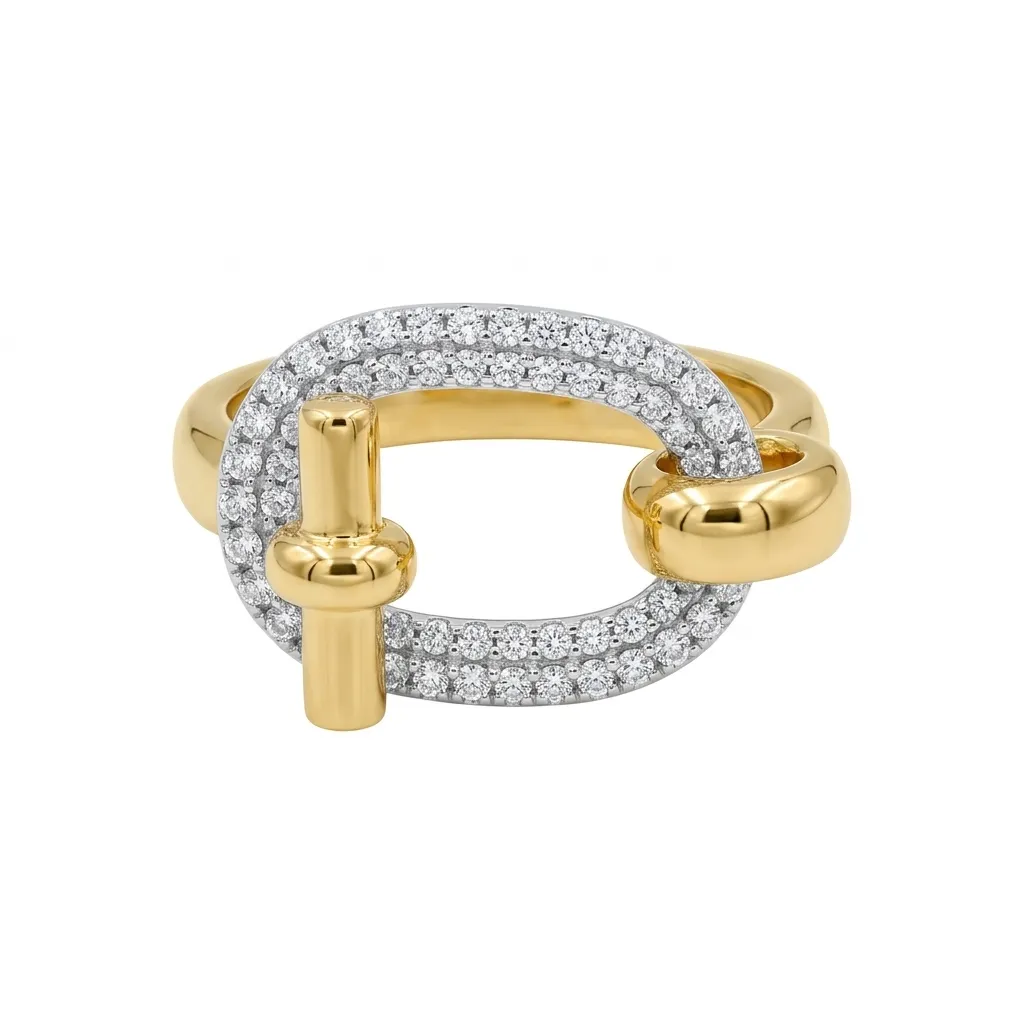 Diamond Pavé Oval Link Ring