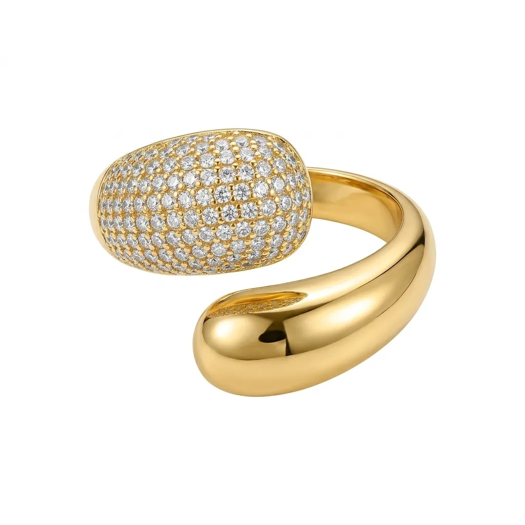 Gold Nebula Studded Ring