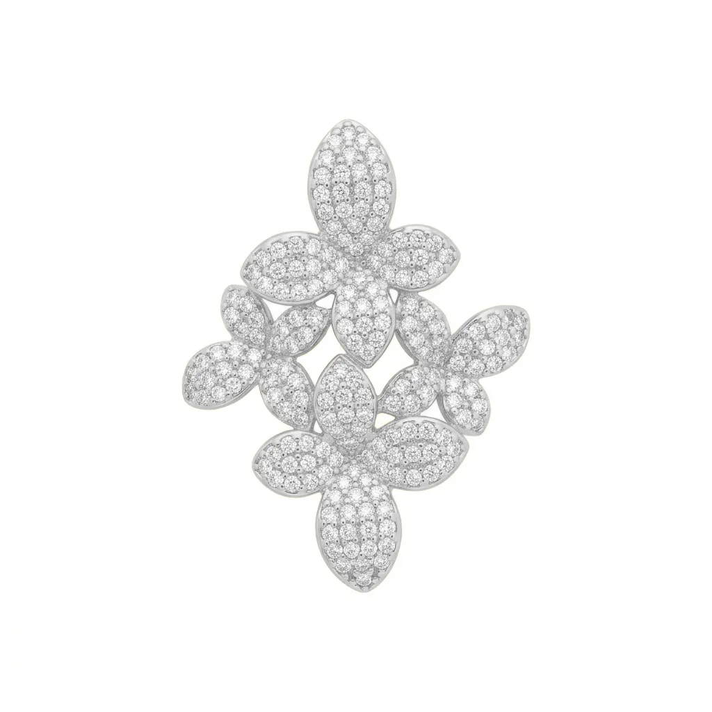 Quadruple Flower Cluster Ring