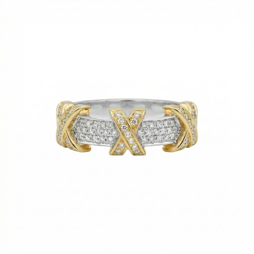 Sparkling Cross X Ring